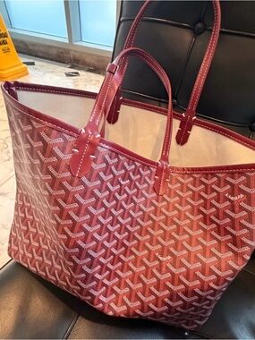 Goyard Burgundy Tote Bag